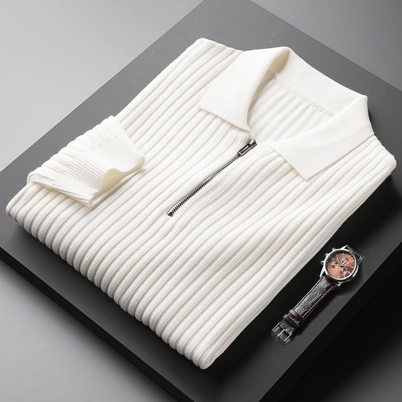 Pull Homme Col Polo Doux et Confortable