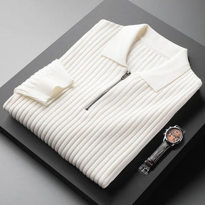 Pull Homme Col Polo Doux et Confortable