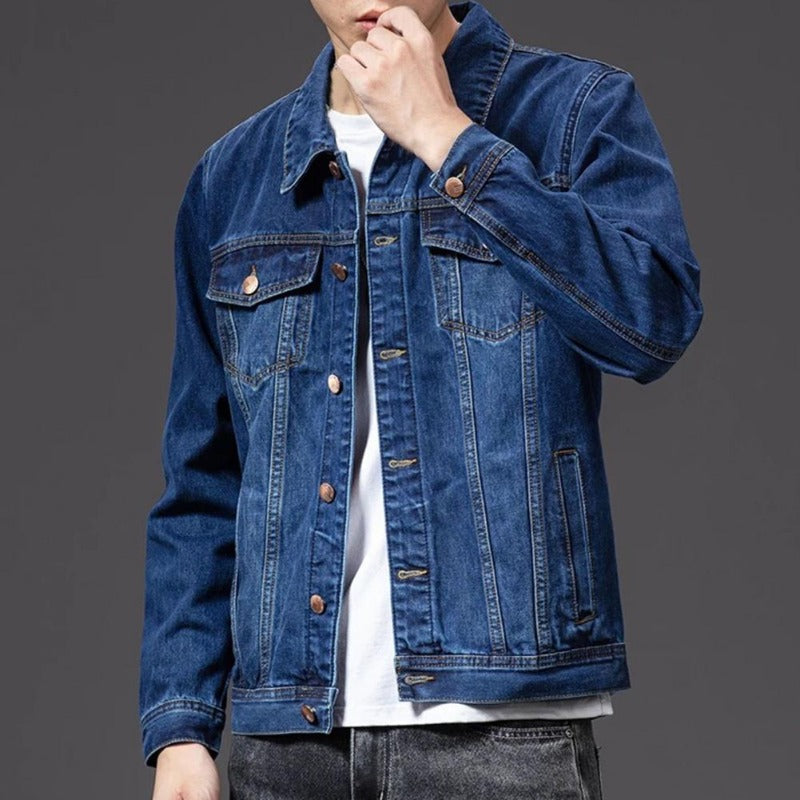 Veste Jeans Homme Bleu Marine Élégante et Confortable - PanierRoyale