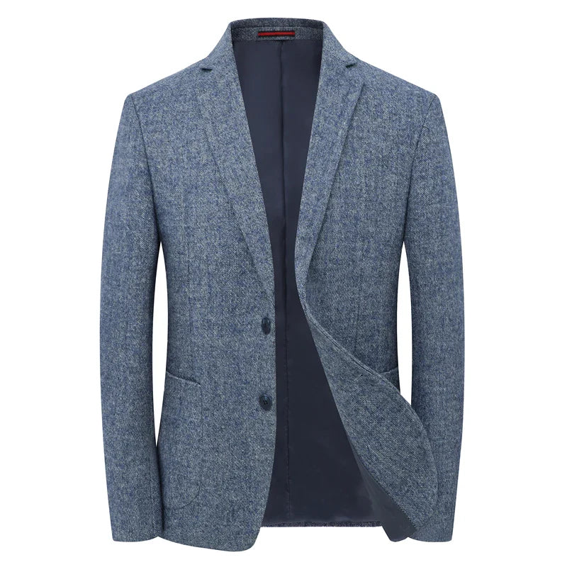 Blazer Homme Élégant Gris Tailleur