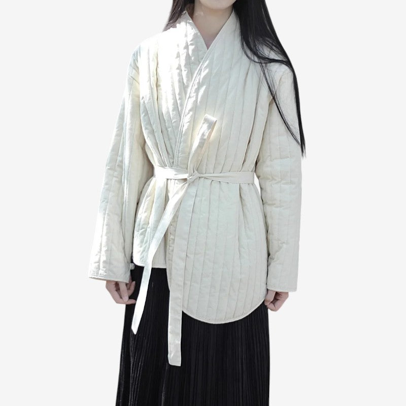 Manteau Femme Chic avec Ceinture Réglable