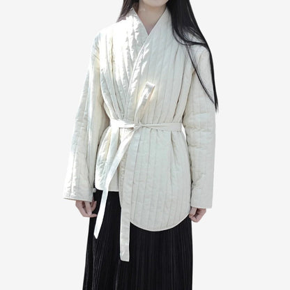 Manteau Femme Chic avec Ceinture Réglable