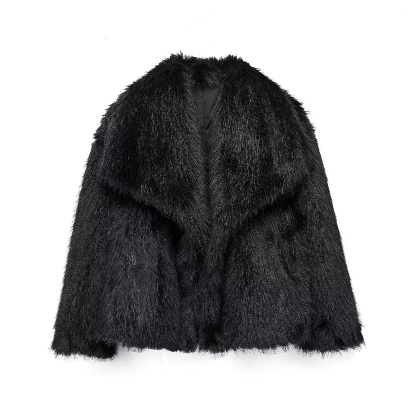 Veste Hiver Élégante Fourrure Artificielle Douce