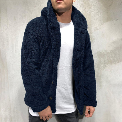 Blouson Homme Duvet Noir avec Capuchon