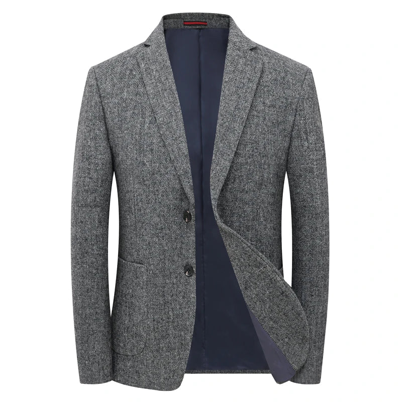 Blazer Homme Élégant Gris Tailleur