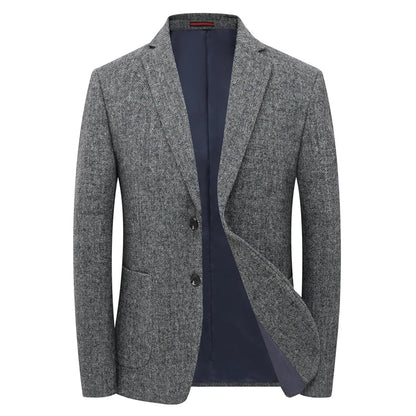 Blazer Homme Élégant Gris Tailleur