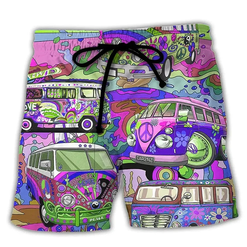 Short de bain homme imprimé couleur et ludique