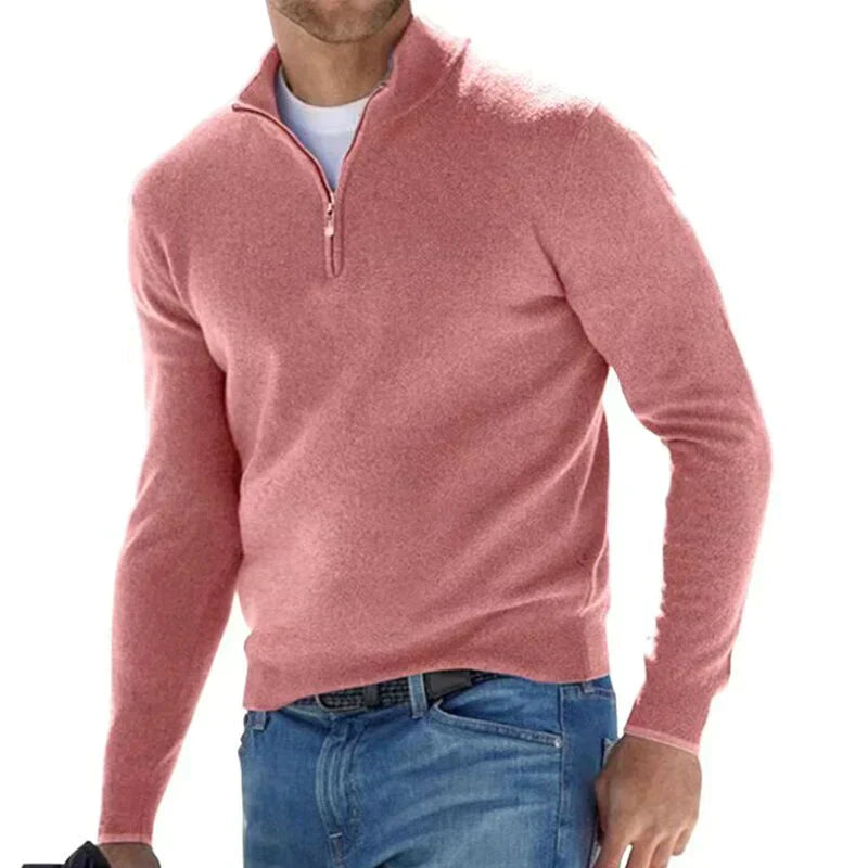 Pull Homme Zippé Chaud et Décontracté pour Hiver