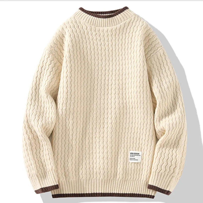Pull Homme Hiver Élégant en Contraste - PanierRoyale