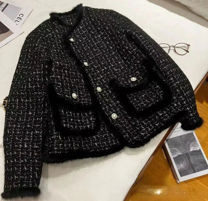 Manteau Femme Hiver Chic à Boutons de Détail