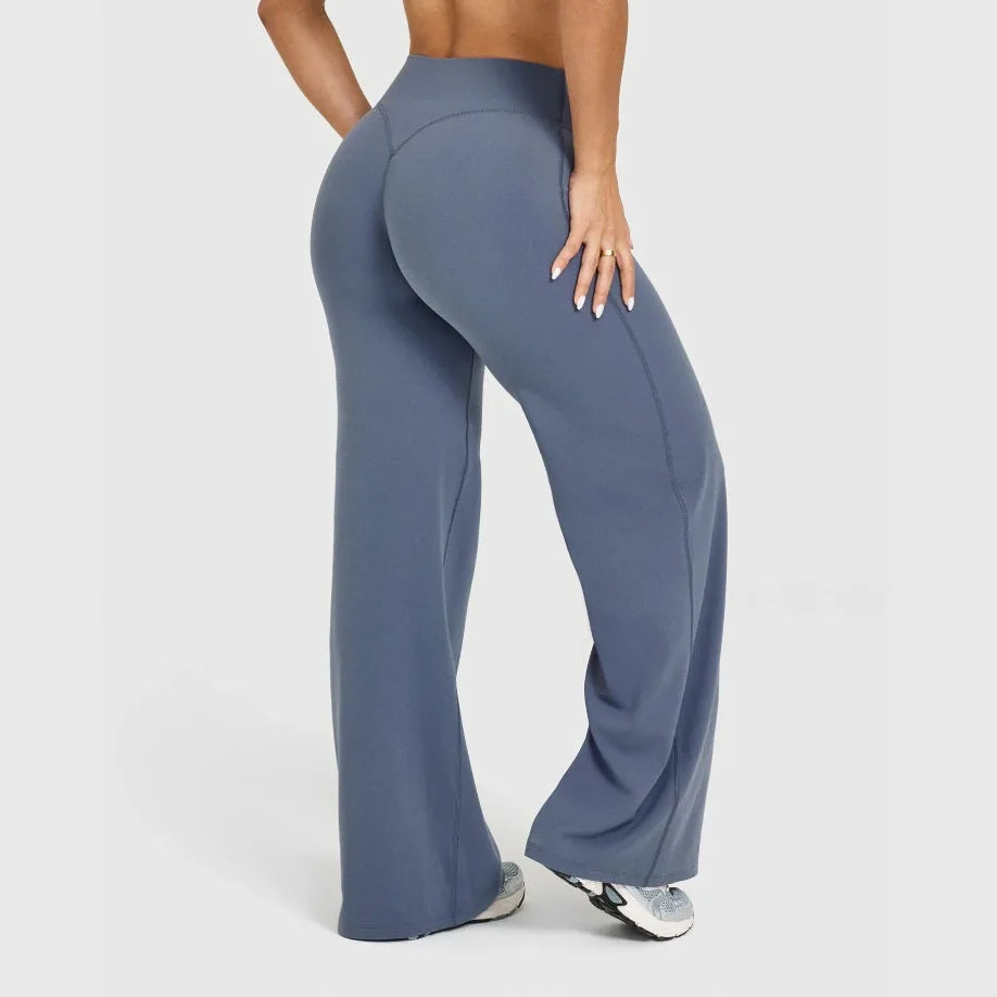 Pantalon Yoga Femme Taille Haute Fluide Coupe Large