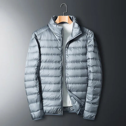 Doudoune Homme Légère Thermique Col Montant Zippée