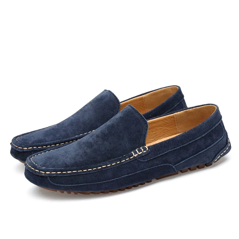 Mocassins Homme Élégants Bout Rond en Cuir - PanierRoyale