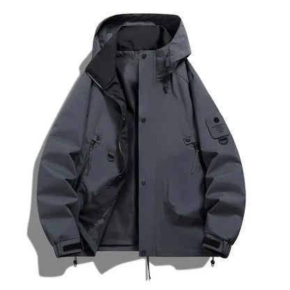 Parka Homme Capacité Compartiments avec Capuche et Fermeture Éclair
