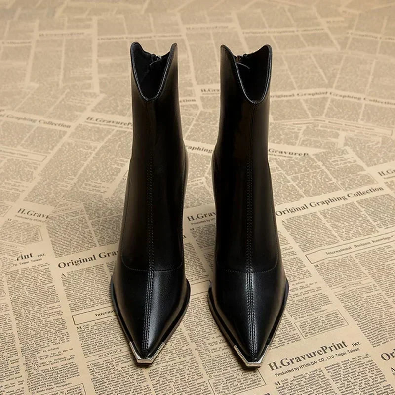 Bottines Femme Printemps Talon Pointu Élégantes