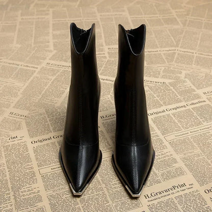 Bottines Femme Printemps Talon Pointu Élégantes