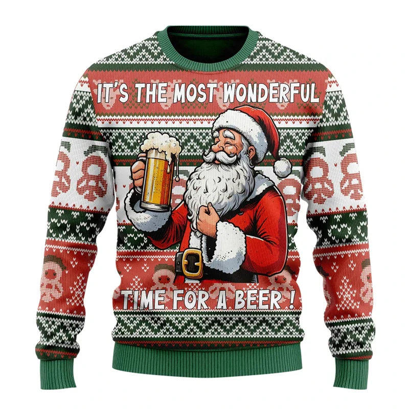 Pull de Noël Homme Drôle et Amusant pour Fête