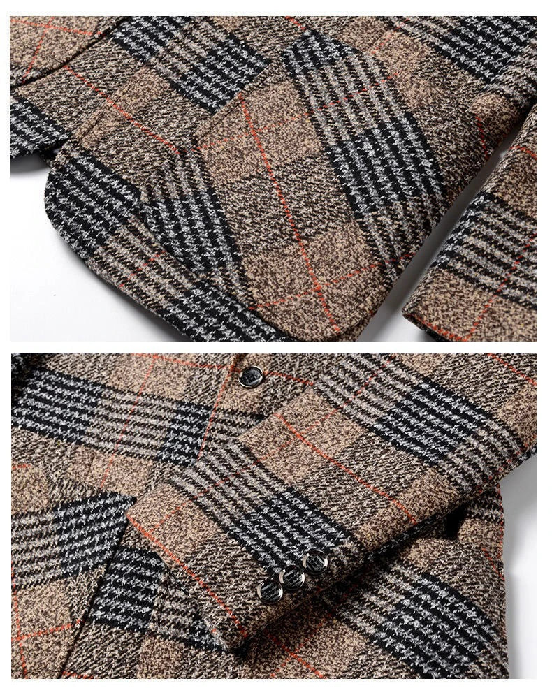 Blazer Homme Tweed Élégant Valentino