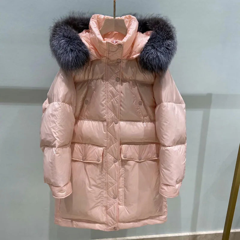 Parka Femme Hiver avec Capuche et Doublure Chaude - PanierRoyale