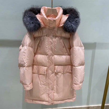 Parka Femme Hiver avec Capuche et Doublure Chaude - PanierRoyale