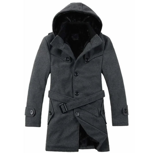 Veste Imperméable avec Capuche et Ceinture Adjustable