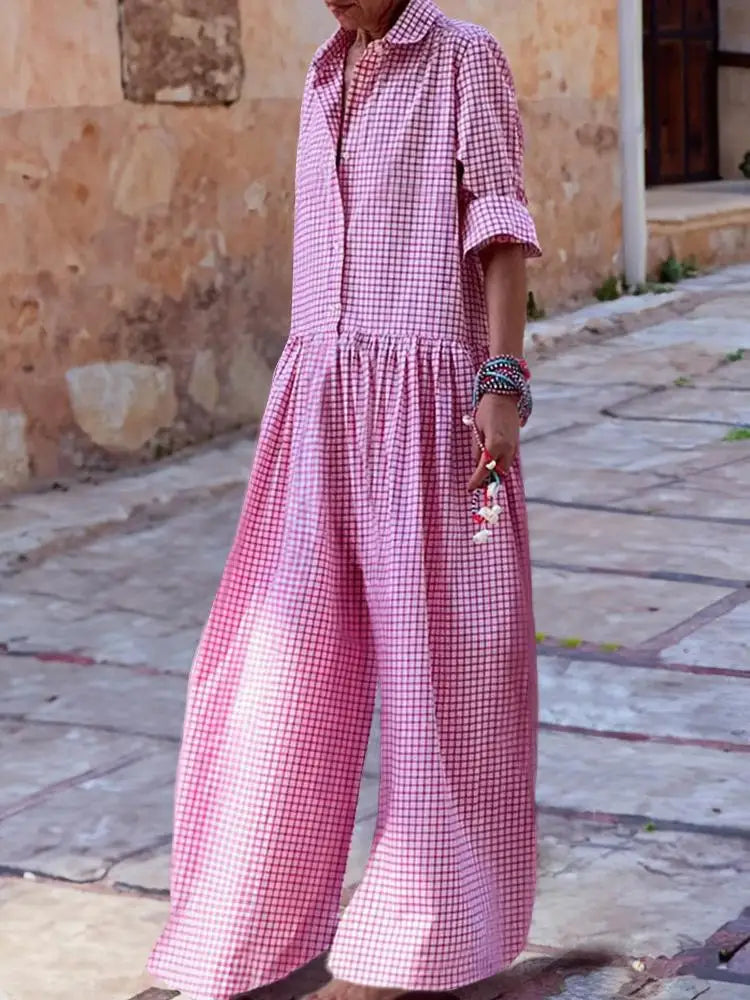 Robe à carreaux Chic et Féminine pour Femme