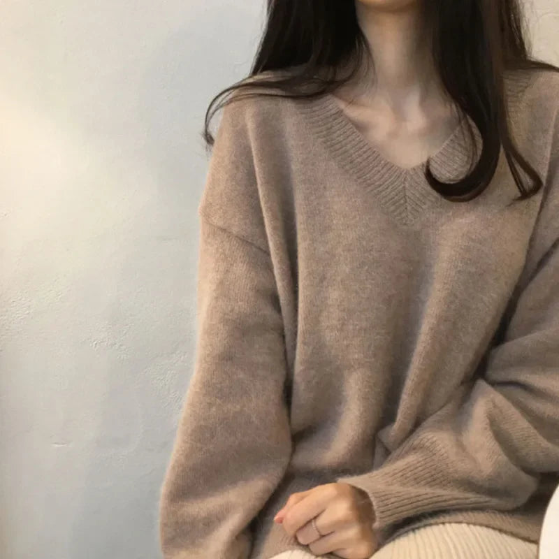 Pull Cachemire Femme Hiver Manches Longues