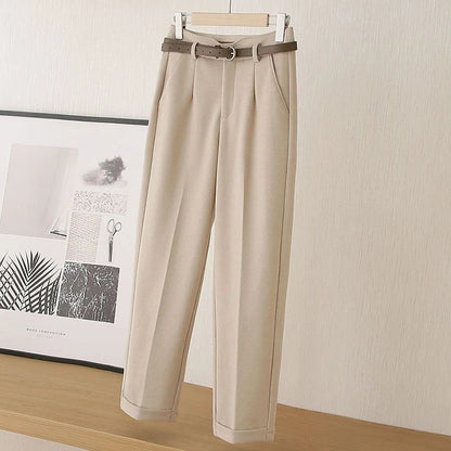 Pantalon Plissé Élégant pour Homme en Laine