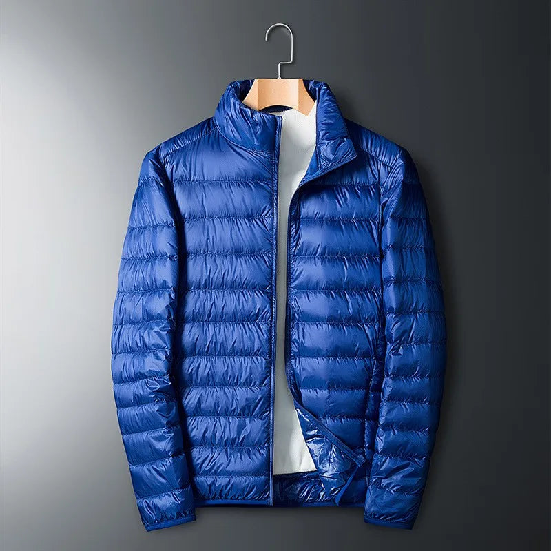 Doudoune Homme Légère Thermique Col Montant Zippée
