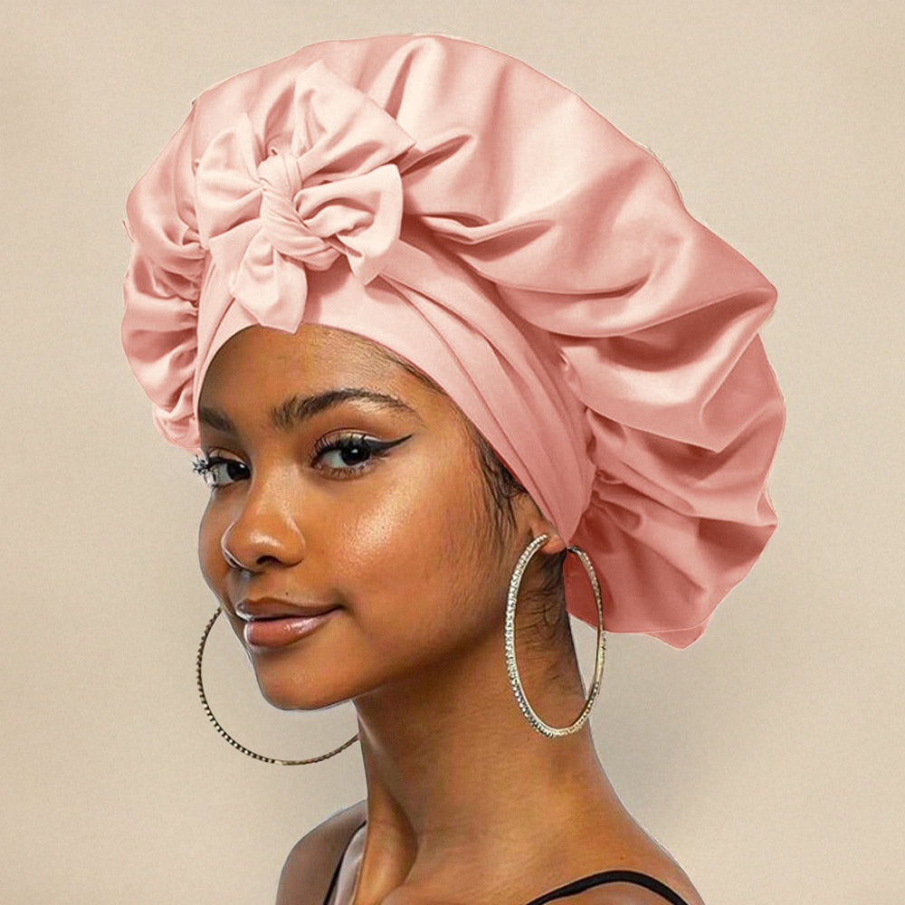 Turban Femme Chic en Soie Beige Clair