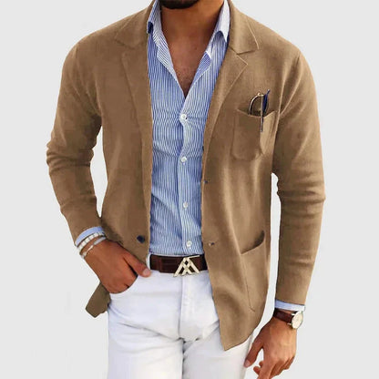 Variant image for ProjetParis™ – Blazer Homme Décontracté en Bleu Marine Polyvalent-9