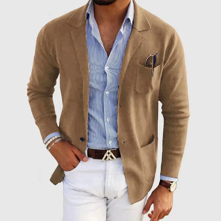 Blazer Homme Décontracté Bleu Marine Modèle Polyvalent