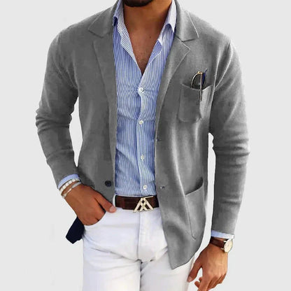 Variant image for ProjetParis™ – Blazer Homme Décontracté en Bleu Marine Polyvalent-17
