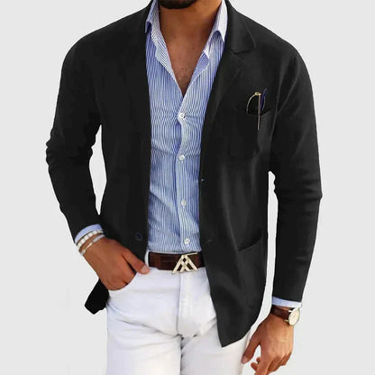 Variant image for ProjetParis™ – Blazer Homme Décontracté en Bleu Marine Polyvalent-25