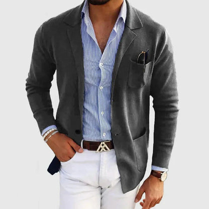 Variant image for ProjetParis™ – Blazer Homme Décontracté en Bleu Marine Polyvalent-33
