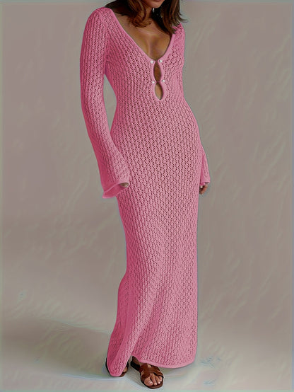 Robe dentelle longue femme été légère et élégante