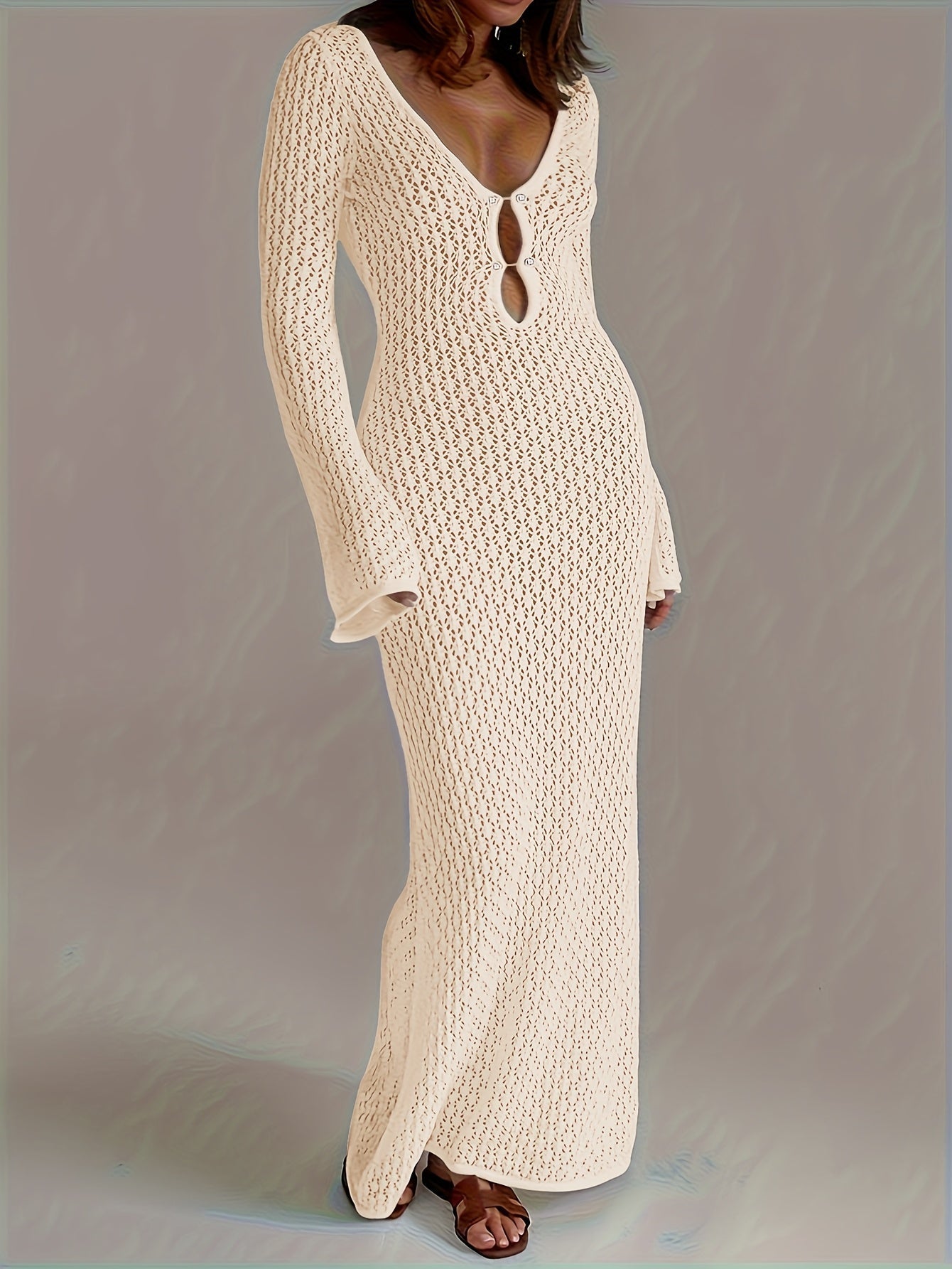 Robe dentelle longue femme été légère et élégante