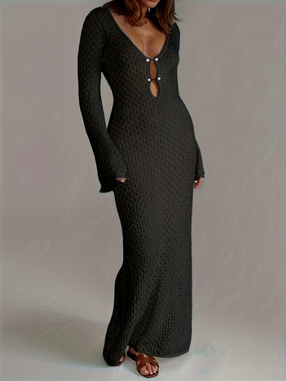 Serelina™ – Robe Maille Longue Transparente Femme Style Bohème Chic Été