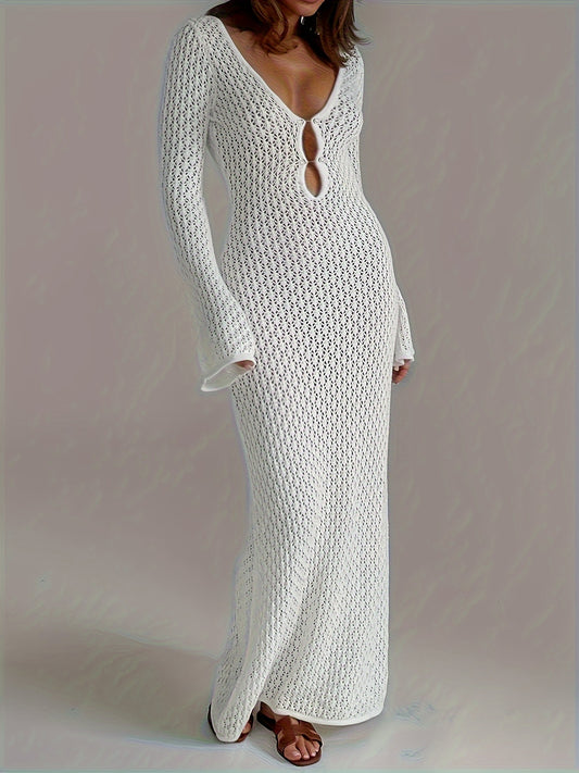Serelina™ – Robe Maille Longue Transparente Femme Style Bohème Chic Été
