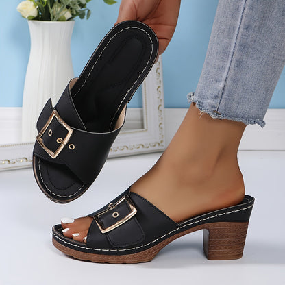 Sandales Femmes Cuir Talon Haut Élégantes Été