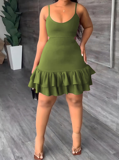 Robe Été Femme Courte Dos Nu sans Manche