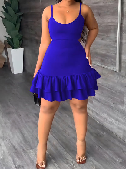 Robe Été Femme Courte Dos Nu sans Manche