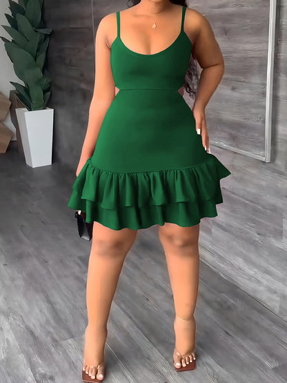 Robe Été Femme Courte Dos Nu sans Manche
