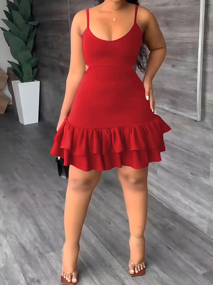 Robe Été Femme Courte Dos Nu sans Manche