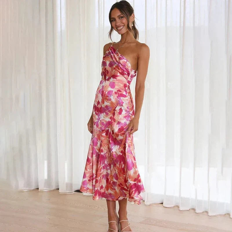 Robe Épaule Dévoilée Élégante pour Soirée