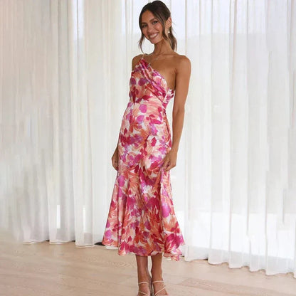 Robe Épaule Dévoilée Élégante pour Soirée