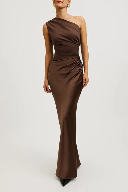 Robe de Soirée Élégante - Robe Longue Satin pour Femme - PanierRoyale