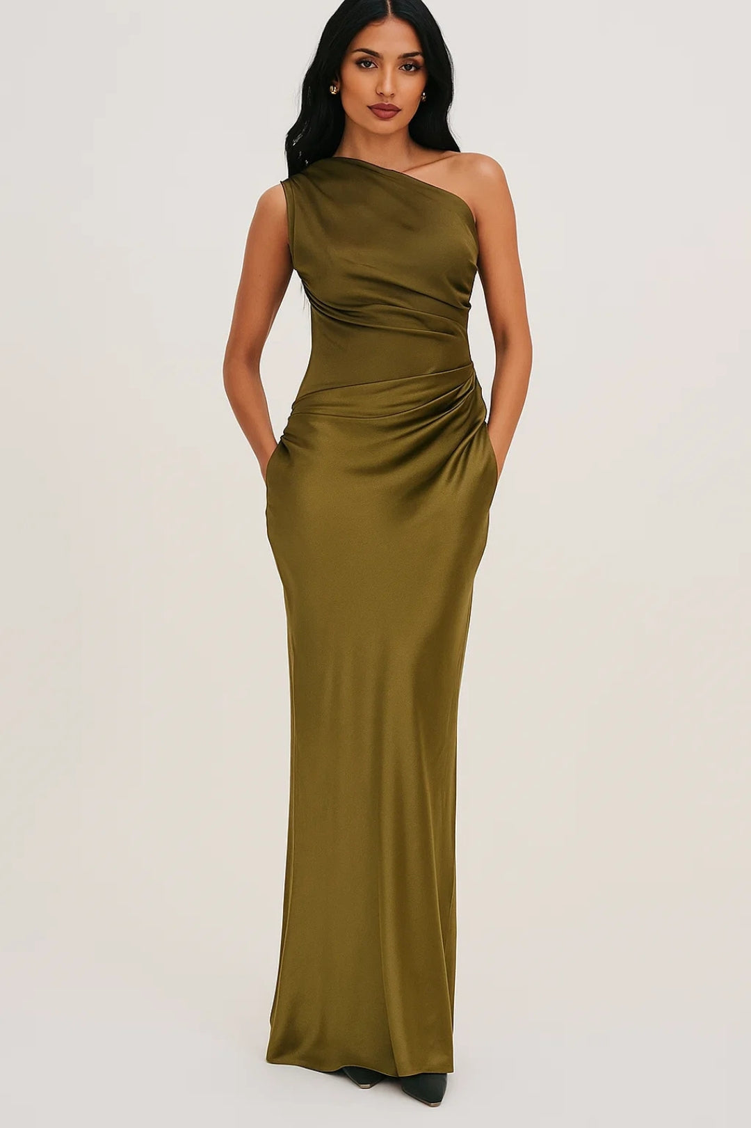 Robe de Soirée Élégante - Robe Longue Satin pour Femme