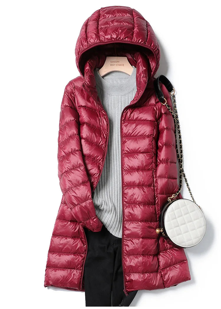 Doudoune Femme Hiver À Capuche Détachable
