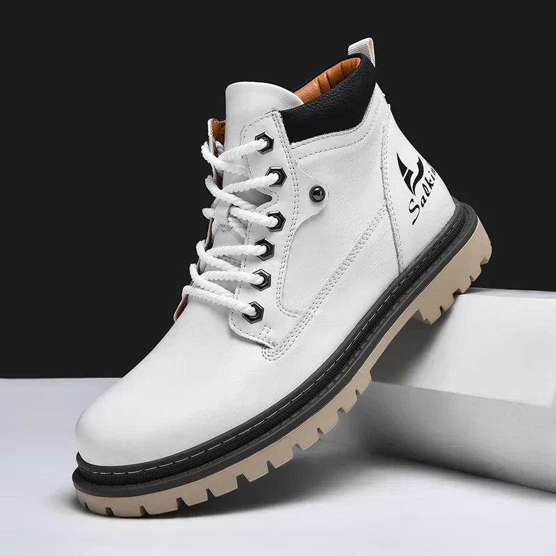 Bottes Cuir Homme Classiques - Chaussures Robustes et Confortables pour Homme